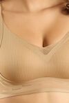 Soie Padded Non-Wired Full Coverage T-Shirt Bra - Coffee Cream — thumbnail 5